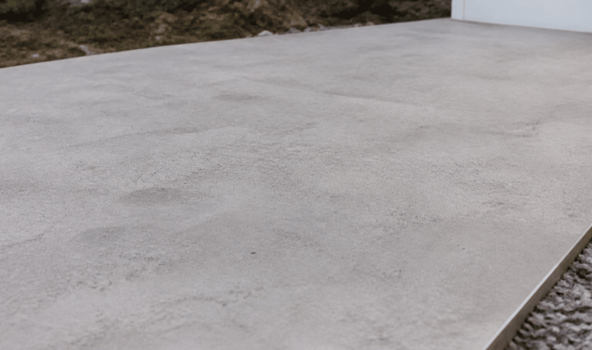 Surface de beton gris horizontal avec mesure au metre carre