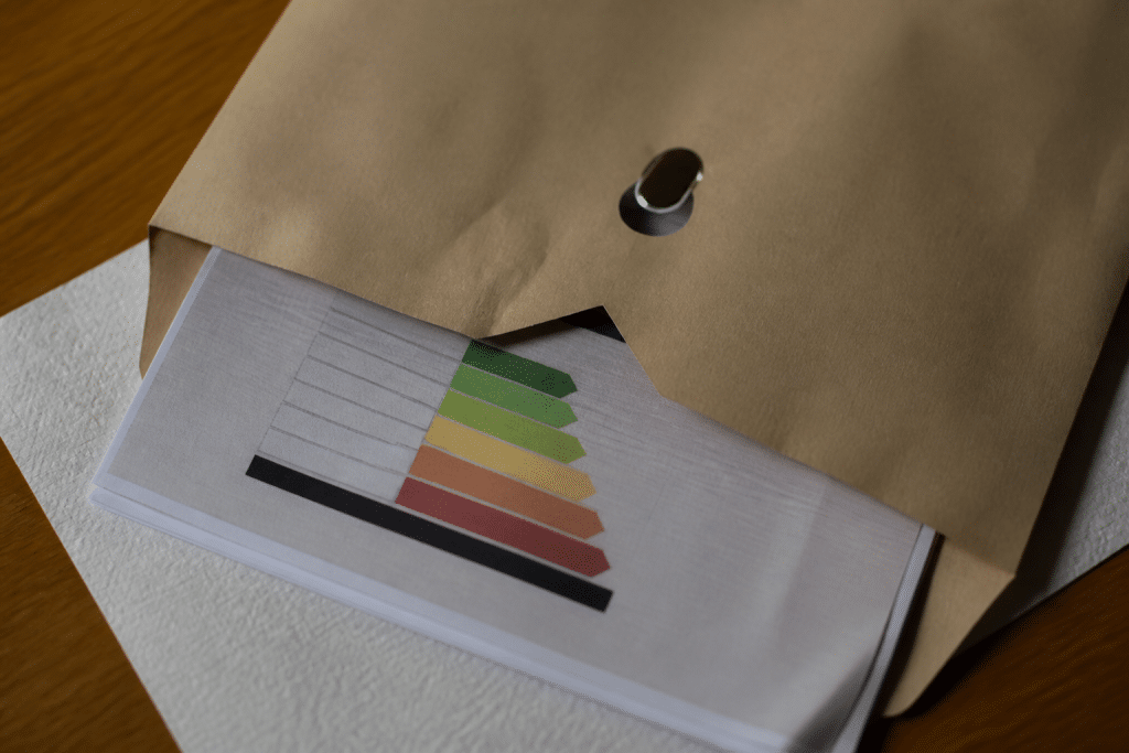 Lettre recommandée enveloppe document diagnostic performance energetique