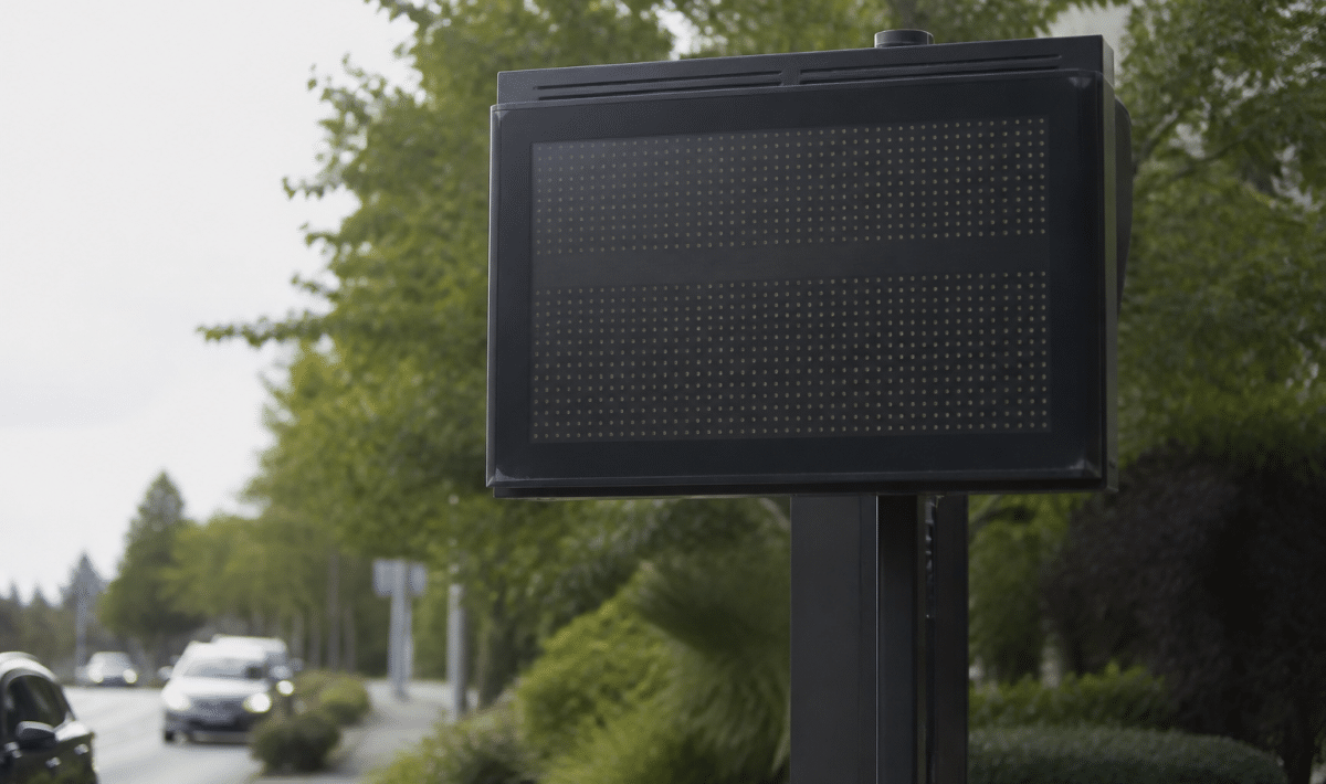 Panneau indicateur affichant population totale ville française